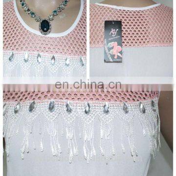 Women Short Sleeve Casual Models Striped Chiffon Blouses Shirts photo-5