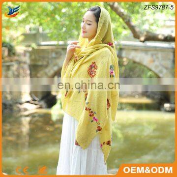 embroidered hijab promotion viscose esarp scarf