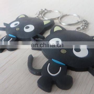 2016 High Quality Personalized Cute Cat Pvc Key Ring for Wholesale photo-4