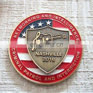 Top Quality Soft Enamel Shield Logo Combined Coin photo-3