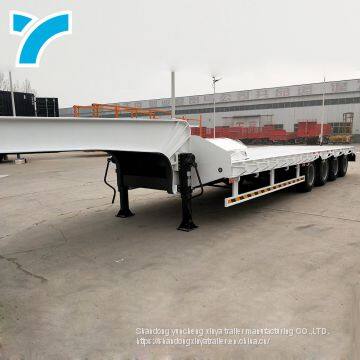 Made in china gooseneck low platform semi low flatbed trailer lowbed truck trailer for sale