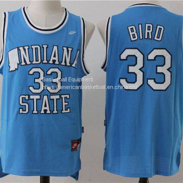 Indiana State Sycamores #33 Bird Blue Jersey