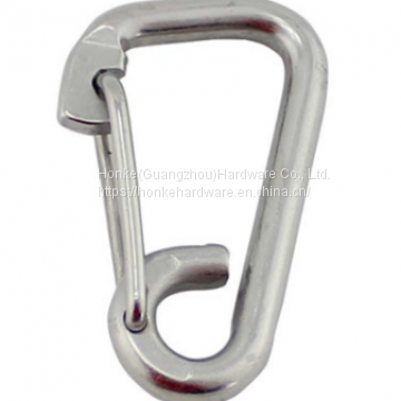 316 Stainless Steel Hanging Buckle Spring Snap Hook Carabiner Clip Keychain For Sail Boats And Yachts