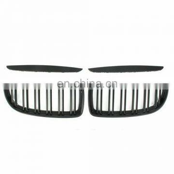 1 Pair Matte black Double Slat Line Front Grille Kidney grill for BMW 3 Series E90 E91 2005 2006 2007