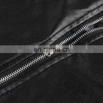 Autumn&Winter Men's Motorcycle Slimming Casual Streetwear Lapel Diagonal Zipper Leather Jacket photo-4