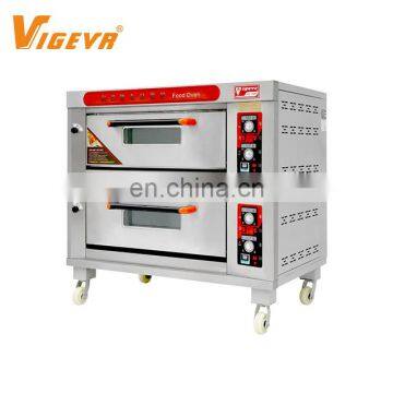 2 Deck 4 Tray Professional Commercial Pizza Gas Bread Double Deck Bakery Oven Prices photo-3