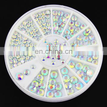 Hot Sales Resin AB Color Nail Rhinestones Round Flatback DIY Gems Nail Accessories Decorations