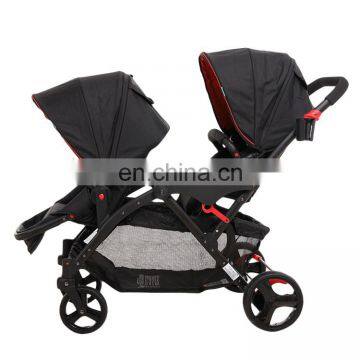 Comfortable Aluminium tube with EN1888 certification Twin Baby Stroller