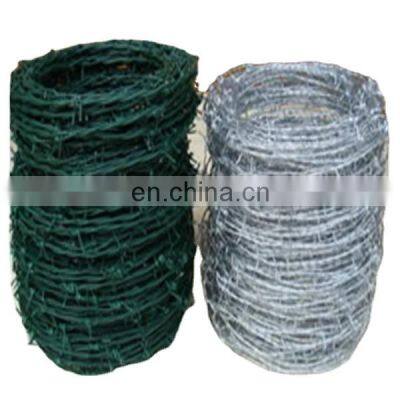 Galvanized barbed iron wire and PVC coated barbed iron wire.