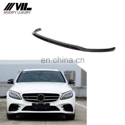 Modify Luxury W205 C-Class Carbon Fiber Front Spoiler Lip Diffuser for Mercedes Benz C205 A205 C200 C300 2D 4D 2019-2020