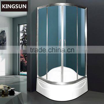 Aluminium Frame Material and Sector Tray Shape Freestanding Glass Indoor Shower Enclosures Shower Rooms