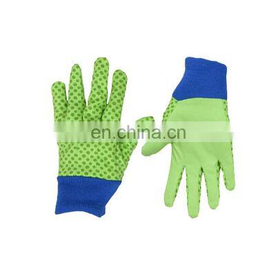 HANDLANDY Green Anti-bite Kids Cotton Dot Pattern Work Gloves,Breathable and Flexible Small Protective Gloves Kids