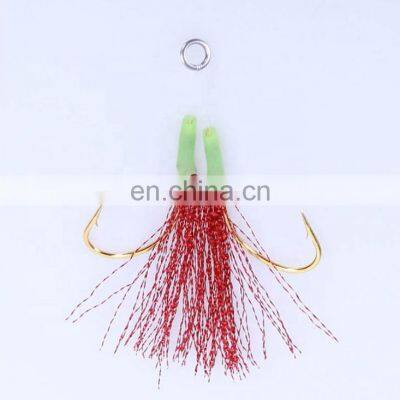 Sea fishing  Jigging Hook with golden nylon line Fishing luminous Hook