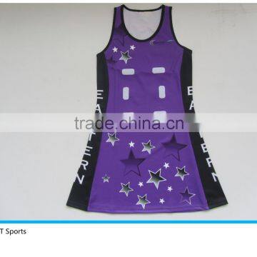 Netball Dress Sublimation Digital Print Uniform Latest Netball Dress