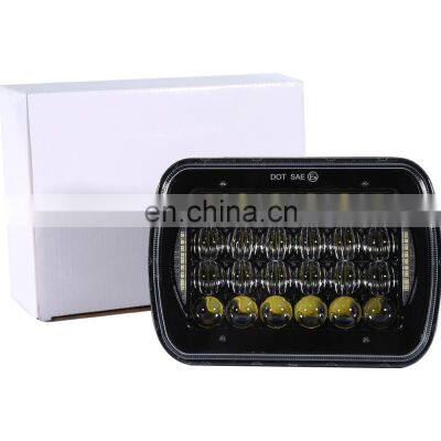 LED6472 LED WORK LIGHT Aluminum Alloy 5*7INCH 5x7 72w pair 7000L for truck auto car Rectangular LED Headlight with DRL LANTSUN