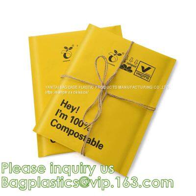 Cornstarch Made Biodegradable Compostable Courier Mailing Plastic Shipping Packaging Bag With Custom Logo CLOTH PACK photo-2