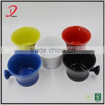 2016 New Colorful Private Label Ceramic Shaving Bowls For Men Shaving