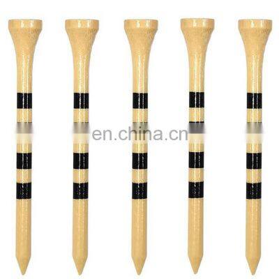 OEM Wholesale High Quality Premium Logo Bullet Shaped Eco Friendly Golf Wooden Bamboo Tees for Boys 7-12 Scale Mark photo-2