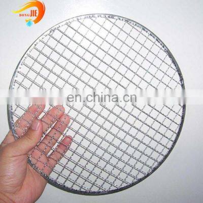 BBQ grill mesh with round shape For single use one-off cheap BBQ wire mesh