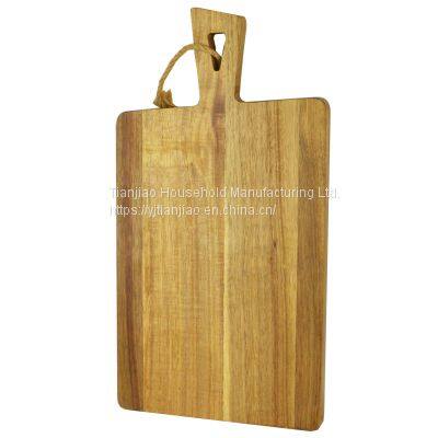 Wholesale Custom Kitchen Accessories Bread Fiurt Cheese Boards Serving Tray Acacia Wooden Chopping Cutting Board with Handle