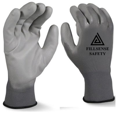 China factory bulk wholesale 13G nylon liner gloves pu