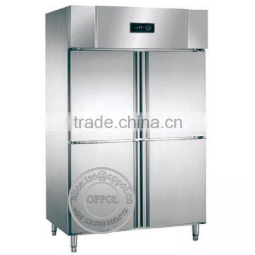 OP-A806 Four Stainless Steel Doors Freezer Refrigerated Cabinet Manufacturer