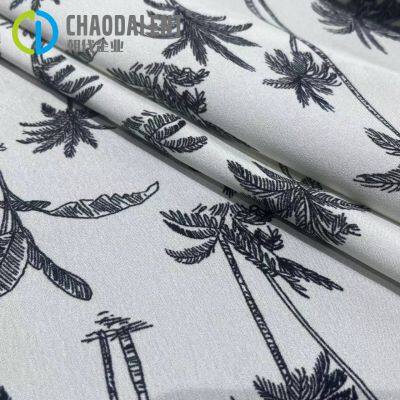 Customized Shiny Satin Crepe Fabric 100% Recycled Polyester Printed Chiffon Fabric For Lady Dress photo-2