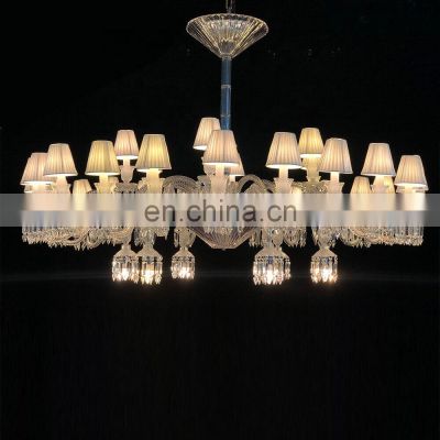 Custom Modern Hotel lobby Banquet Lighting Design Luxury Chrome Elegant Large Crystal Chandelier