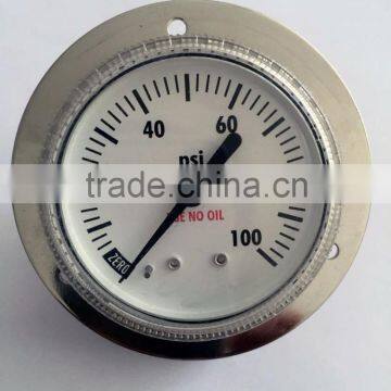 Y50 0-100psi 50mm(2") pressure gauge with flange use for medical equipment,cheap