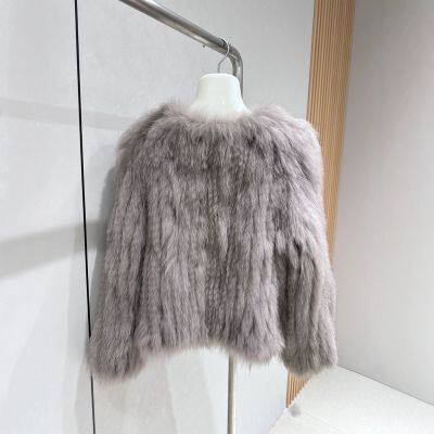 New Winter Encrypted Fox Fur Double-sided Knitted Fur Coat for Women photo-2