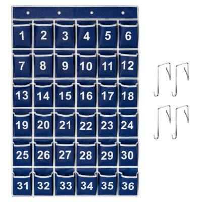 Classroom Cell Phone Calculator Holder Numbered 36 Pockets Chart Hanging Wall Door Storage Organizer