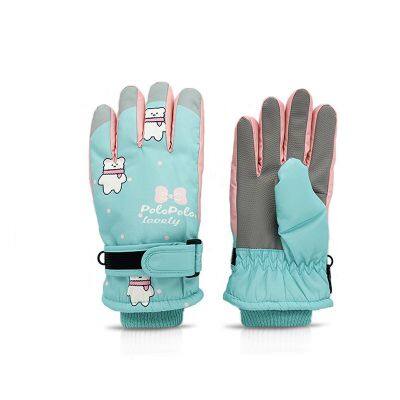 Custom Made Wind Proof Water Proof Children’s Ski Gloves With Custom Logo photo-3