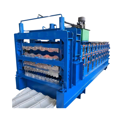 Howann Three Layer Roof Slate Tile Making Machine Corrugated Sheet Roof Roll Forming Machine