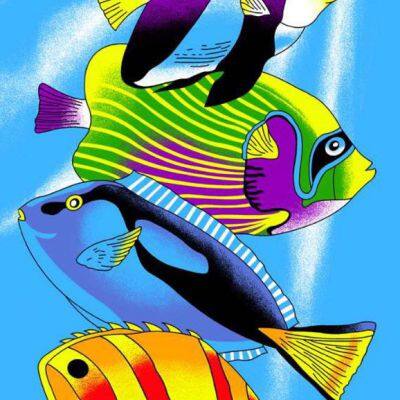 Ocean Fish Beach Towels Microfiber Printed Beach Towels/Printing Beach Towels