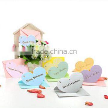 lovely heart shape small greeting cards/paper gift card                        
                                                Quality Choice