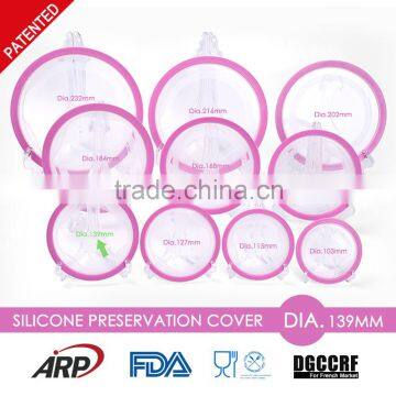 Dia.13.9cm Silicone Preservation Cover, Cap for Bottle, Cup, Bowl, Dishes, Plate, Pot, Container