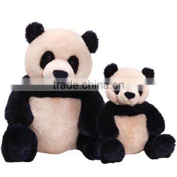White and Black Bear Plush Doll