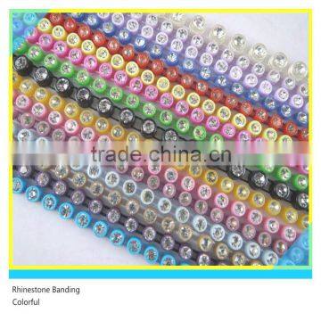 Rhinestone Banding Trim Single Row 10 Yards Ss8,1x200 Pcs Crystal 1 Card Rhinestone Plastic Banding                        
                                                Quality Choice