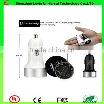 DC 12V 2 Ports Usb Car Charger for Mobile Phones Standard Battery for Laptop Charging