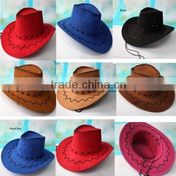 Factory price Adults Mexican cowboy hat high quality similation weatern Leather sweatbands Cowboy Hat