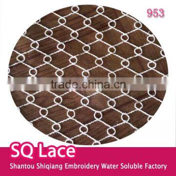 2016 Ladies clothing fabric network embroidery full lace milk silk water soluble lace for garment accessory