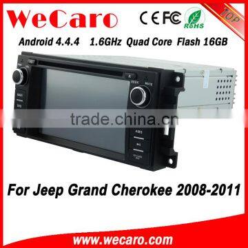 Wecaro WC-JC6235 Android 4.4.4 car dvd player touch screen for jeep grand cherokee 2 din car dvd player 2008 - 2011 bluetooth