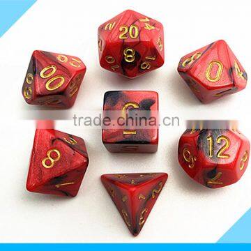 High quality acrylic polyhedral dice game set