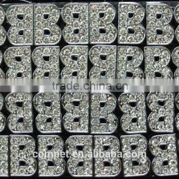 Produce Colorful Rhinestone Slide Letters With 10 mm Hole Size photo-4