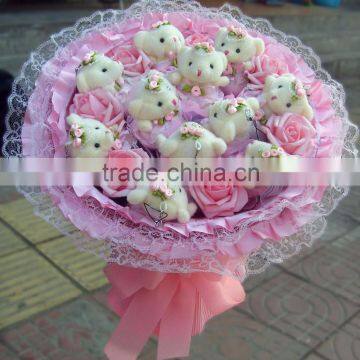 Custom Plush Toy Teddy Bear Bouquet Cheap Plush Toy Teddy Bear for Sale