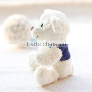 Cheap Plush Toy Couple Bears 11cm Tall Wearing Clothes/Soft Bear Toy in White or Brown/Stuffed Toy Bear of Promotional Gift photo-3