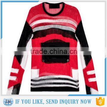 New Fashion Long Sleeve Loose Knit Pullover Men Sweater For Boys