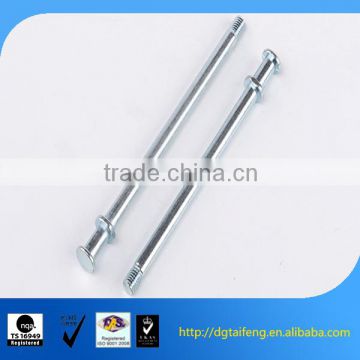 Double flat head hardened steel bolt