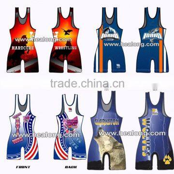 Wholesales Custom Sublimation Wrestling Singlet. Cool Dry Fit Wresting Vest , Cheap Wresting Uniforms for Sale Quality Choice Most photo-2