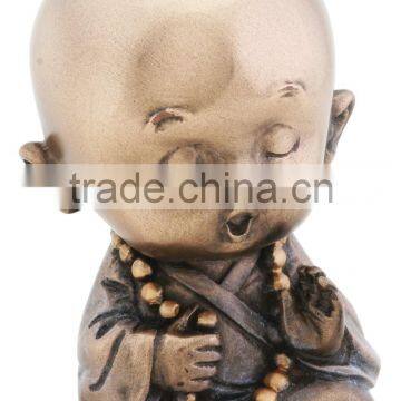 Joyful Monk Meditating Baby Buddha Figurine